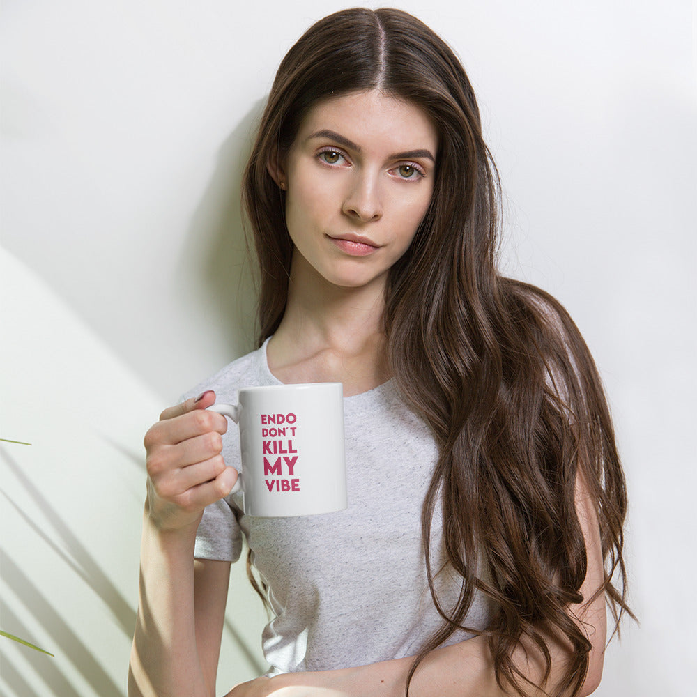 White mug "Endo don´t kill my vibe"